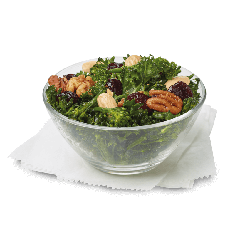Chopped Broccolini® and kale blend, tossed in a sweet and tangy maple vinaigrette and topped with flavorful dried sour cherries. Served with our roasted nut blend.